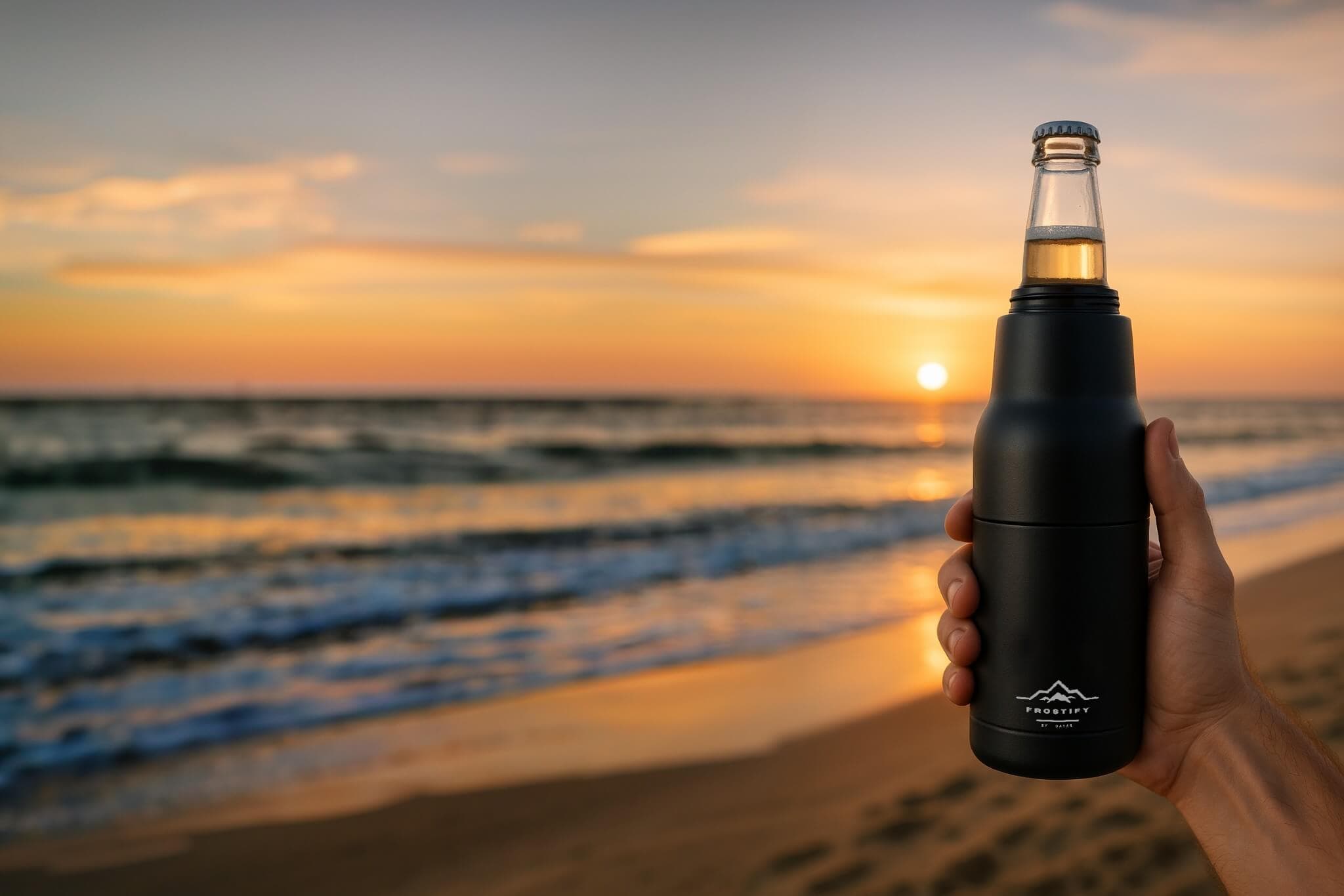 Premium insulated beer bottle cooler and stubby holder keeping drinks cold - perfect gift for men who love beer