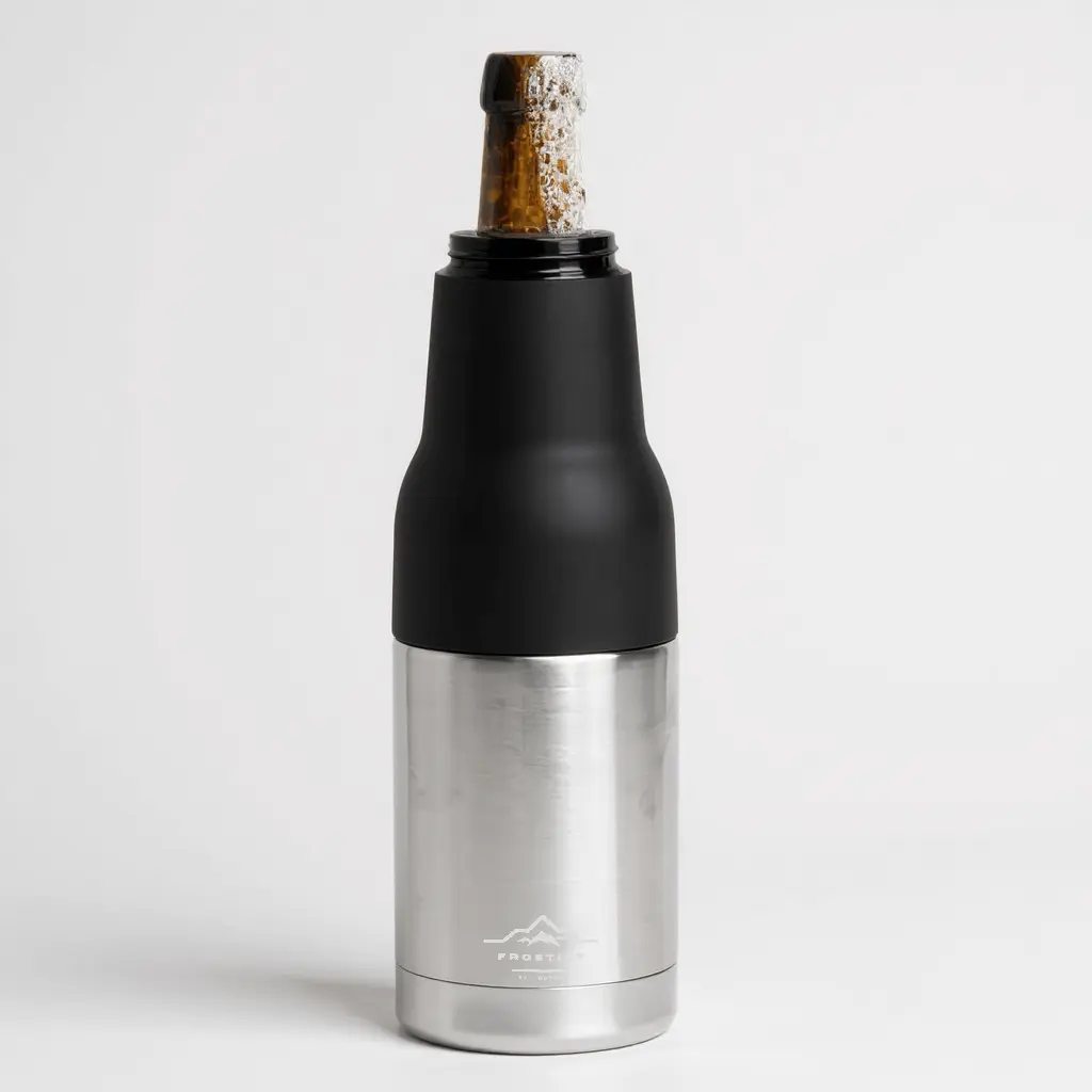 Silver Frostify cooler in studio setting - premium insulated container